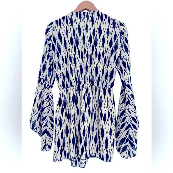 Vici Blue & Cream Dress - Picture 2 of 9